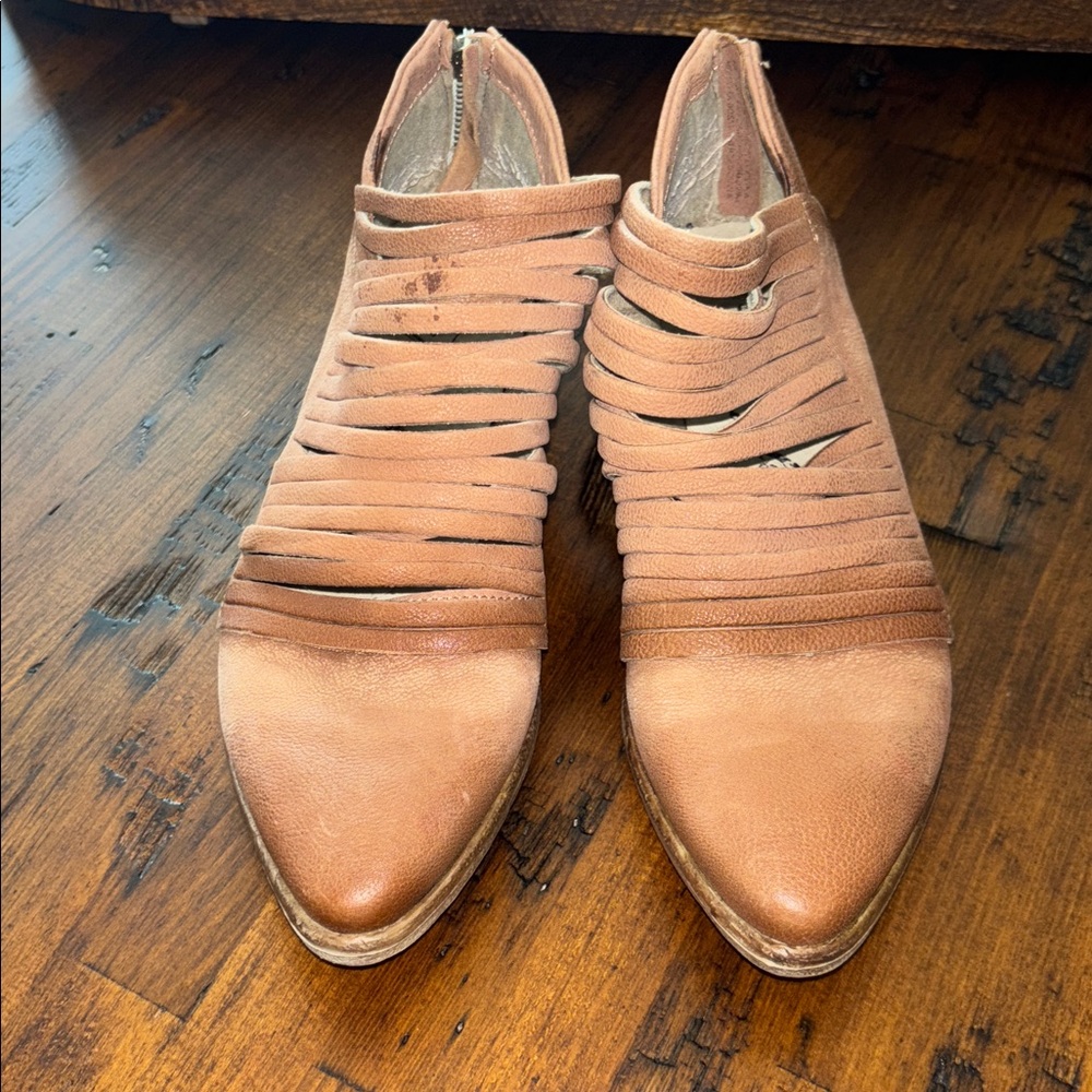 Free People Tan Ankle Boots